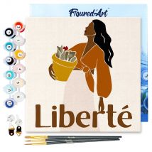 Mini Peinture Par Numéro Figured'art 20x20cm Avec Cadre Liberté - Petit Format