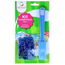 Kit Baton Magnetique Bleu + 100 Pions De Loto - Ramasse Jetons - Cartaloto