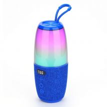 Enceinte Bluetooth Waterproof Portable 5w Haute Puissance Avec Lumière Rgb Et Autonomie 10h Bleu Yonis - Yonis