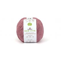 Fil Coton Recyclé Eco Vita 3mm 100g Tricot Et Crochet Col. 115 Rose - Dmc