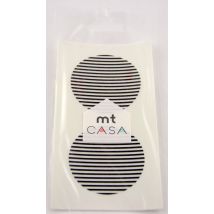 Masking Tape Mt Casa Seal Sticker Rond En Washi Lignes Noir - MT Masking Tape