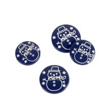 Lot De 3 Boutons 2 Trous Bonhomme Bleu Marine - My mercerie