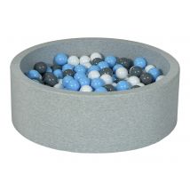 Piscine À Balles Aire De Jeu + 300 Balles Blanc, Bleu Clair, Gris - Velinda
