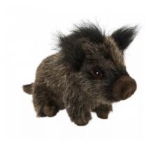Peluche Sanglier Assis 14cm - Anima - Noir