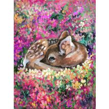 Kit Diamond Painting Faon 30 X 40 Cm - Megacrea DIY