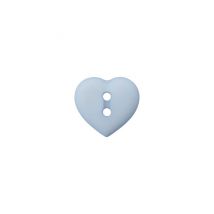 Boutons Coeur 2 Trous 12 Mm X 4 - Union Knopf Bleu Clair - Prym Union Knopf