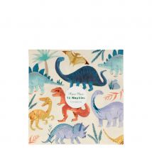 16 Serviettes - Royaume Des Dinosaures - Meri Meri