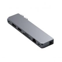 Satechi Hub Double Usb Pour Macbook En Aluminium Pro Hub Max Hdmi 4k Gris Anthracite