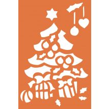 Pochoir Geant Pere Noel Et Sapin - Graine Creative