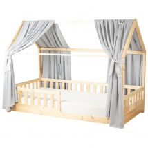 Set Double Ciel De Lit Cabane En Gaze De Coton Duo - Sevira Kids