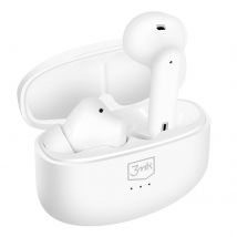 3mk Écouteurs Sans Fil Bluetooth Réduction Du Bruit Anc Intra Auriculaires Blanc