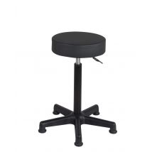 Tabouret Caisse Comptoir Simili Rembourré Pivotant Hauteur Réglable 61-81 Cm Yé+ (noir) - Kayelles