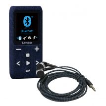 Lenco Lecteur Mp3 / Mp4 8go Extensible Écran Lcd 1.8 Avec Bluetooth Écouteurs Inclus Bleu