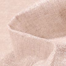 Tissu Voilage Aspect Lin Métallisé Grande Largeur Argent - Au Mètre - Craftine