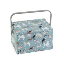 Coffret À Couture Motif Chiens - 23.5x31x20 Cm - Distrifil Multicolore