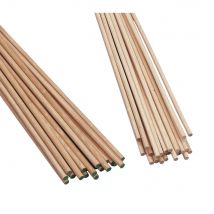 Baguettes Rondes En Hêtre 5mm Ø, Sans Noeufs, Longueur 1 M - 25 Pièces - Rayher