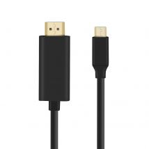 Câble Usb Type C Vers Hdmi Mâle Résolution 4k Uhd 2m Noir - Avizar