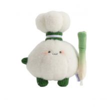 Porte Clef Peluche Legumes - Ail 15 Cm - Trousselier