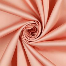 Tissu Satin De Coton Uni Pêche - Au Mètre - Craftine