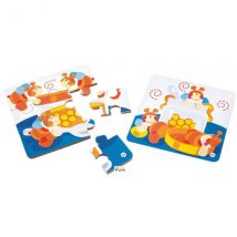 Puzzle En Bois Double Face Abeilles 9 Pieces - Sevi - 82074 - Sevi