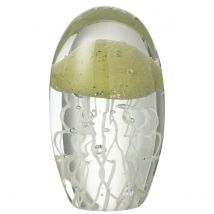 Presse Papier Sulfure Coeur Rouge En Verre 9.5 Cm - Jolipa