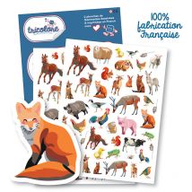 Gommettes - Animaux De La Ferme - Vache - Cochon - Lapin - 94 Pièces - Tricotez-moi