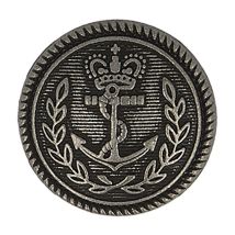 Bouton Métal Ancre 15mm Vieil Argent - My mercerie