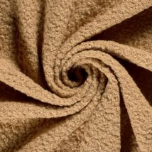 Tissu Lainage Bouclette Uni Beige - Au Mètre - Craftine