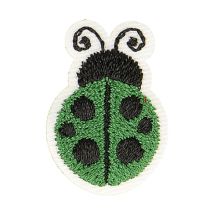 Lot De 3 Écussons Thermocollants Coccinelle Vert 2,5cm X 2cm - MyMercerie