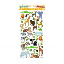 Autocollants Réutilisables - Relief 3d - Animaux De La Savane - Global Gift