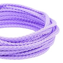 Bobine 50m Cordon Damier Polyester 5mm Mauve - My mercerie