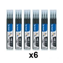 Lot De 6 Étui De 3 Recharges Frixion Pointe Moyenne 0,7mm Noir Pilot