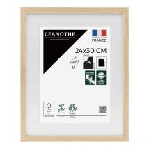 Cadre Photo 24x30 Cm Chêne Alba Avec Passe-partout 18x24 Cm - Ceanothe
