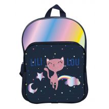 Sac À Dos 31 Cm Avec Poche Maternelle Lili Lou Bleu Bagtrotter