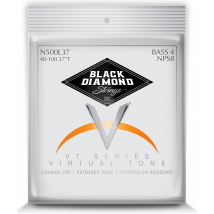 Black Diamond Nickel Naturel Nps8 Long Scale 40/100 - Cordes Pour Basse