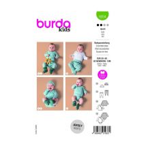 Patron Burda 9204 - Ensemble Bébé Taille N°naissance-18 Mois