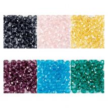 270 Perles En Plastique Rondes À Facettes Ø 4 Mm - Multicolores - Creotime