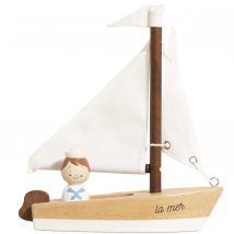 Voilier Et Son Capitaine En Bois - Le Toy Van - Beige