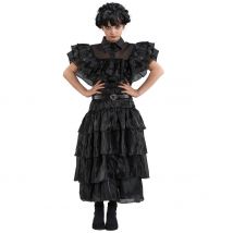 Robe De Bal Noire Mercredi Addams 140 Cm - CHAKS