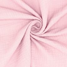 Coupon De Tissu En Double Gaze De Coton - Laize : 130 Cm - Craft Loom