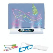 Tablette Graphique Enfant Lumineuse 3d Pour Dessin Fluorescent Et Graffiti Yonis - Yonis