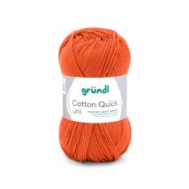Fil À Tricoter Cotton Quick Uni - Gründl - Ppsc - Certifié Oeko-tex 176 Orange