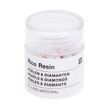 Mélange De Perles, Diamants Et Globules Pour Résine - Créez Des Bijoux Éblouissants - Rico Design Or Rose