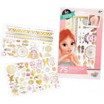 75 Tattoos Lavables Métalliques - Buki