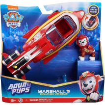Paw Patrol Pat' Patrouille Aqua Pups - Voiture Et Figurine Marcus - Spin Master