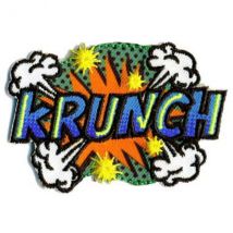 Lot De 3 Écussons Thermocollants Pop Art Krunch 4.5x3.5cm - Mediac