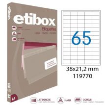 Apli 119770 X5 - Etiquettes Blanches Format 38 X 21,2 Mm - Carton De 5 Boites Réf.119770