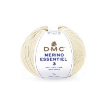 Pelote De Laine Merino Essentiel 3 - Dmc - Certifié Oeko-tex 980 Ecru - Dmc