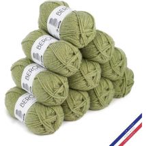 10 Pelotes De Laine - Algue Blanc - 100% Acrylique - Bergère De France - Barisienne 7 - Bergere de France