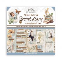 Pochette De 10 Feuilles Recto Verso Stamperia Secret Diary Scrapbooking